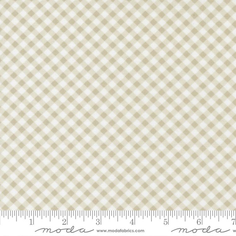 Moda Sweet Liberty Gingham Checks Linen White Fabric