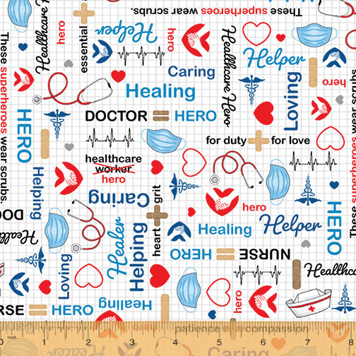 Windham Fabrics Calling All Nurses Healthcare Hero 52528-1