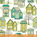 Windham Fabrics Be My Neighbor Houses Ivory Fabric