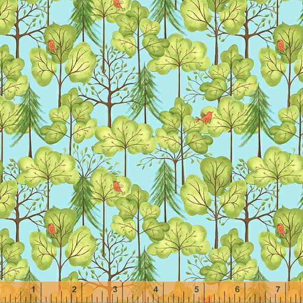 Windham Fabrics Be My Neighbor Trees Sky Fabric