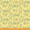 Windham Fabrics Be My Neighbor Bicycles Pale Yellow Fabric
