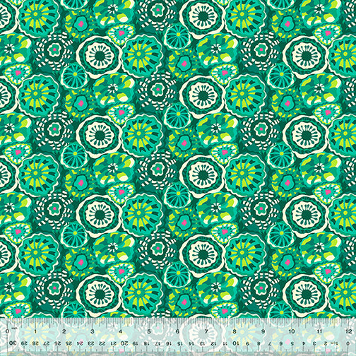 Windham Fabrics Atlantis Anemones Emerald Fabric