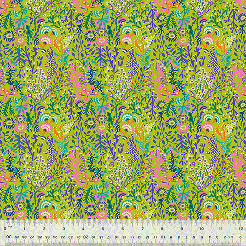 Windham Fabrics Atlantis Seaweed Chartreuse Fabric