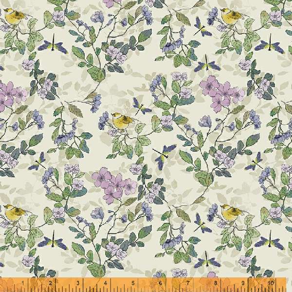 Windham Fabrics Secret Garden Birdsong Ivory Fabric