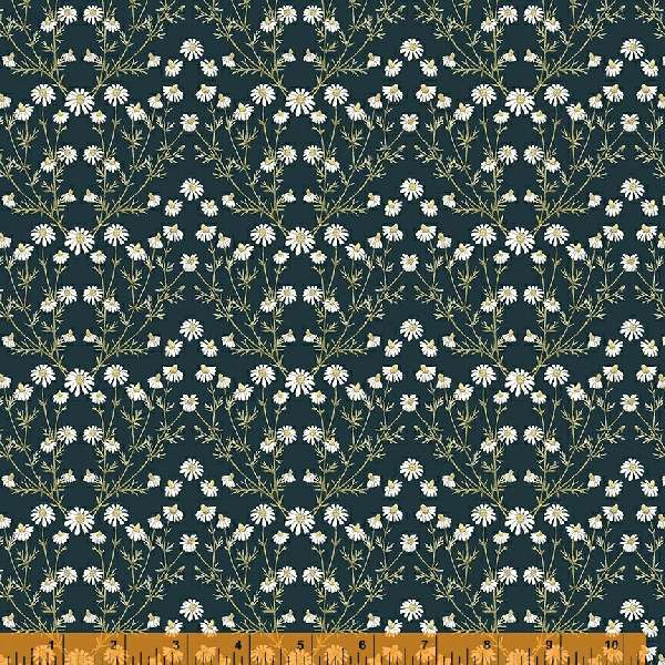 Windham Fabrics Secret Garden Chamomile Ink Fabric