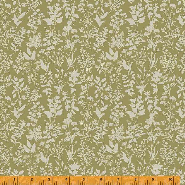 Windham Fabrics Secret Garden Belle Leaves Lace Beechnut Fabric