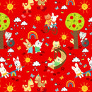 Studio E Fabrics Play All Day Playground Scenic Red Fabric