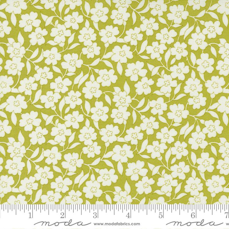 Moda Flower Power Blooming Mellow Meadow Avocado Fabric