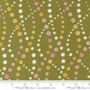 Moda Flower Power Blooming Lazy Daisy Stripes Avocado Fabric