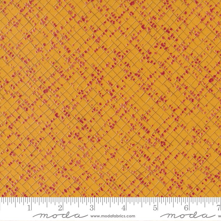 Moda Wild Blossoms Blotted Graph Paper Honeycomb Fabric