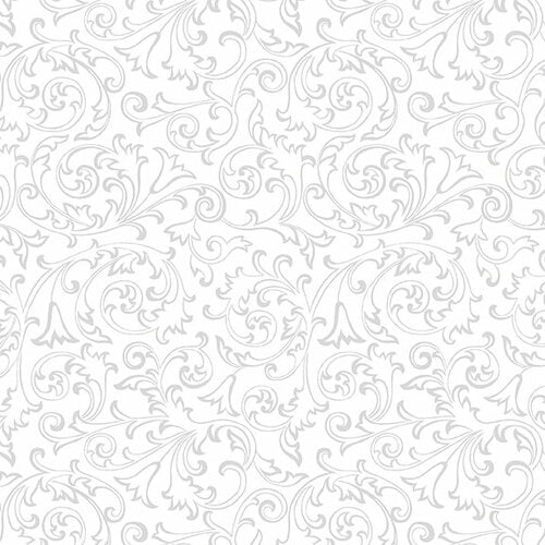Studio E Fabrics Touch Of White III Scroll White On White 108" Wide Back Fabric