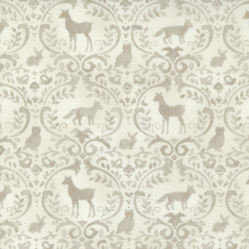 Moda Effie's Woods Damask Animals Cloud Fabric