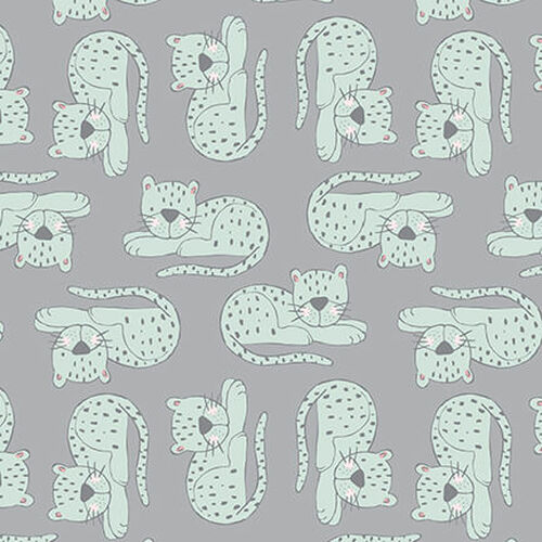 Studio E Fabrics Safari Sunrise Cheetah Allover Gray Fabric