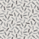 Studio E Fabrics Laundry Room Small Tossed Clothespins Warm Gray Fabric