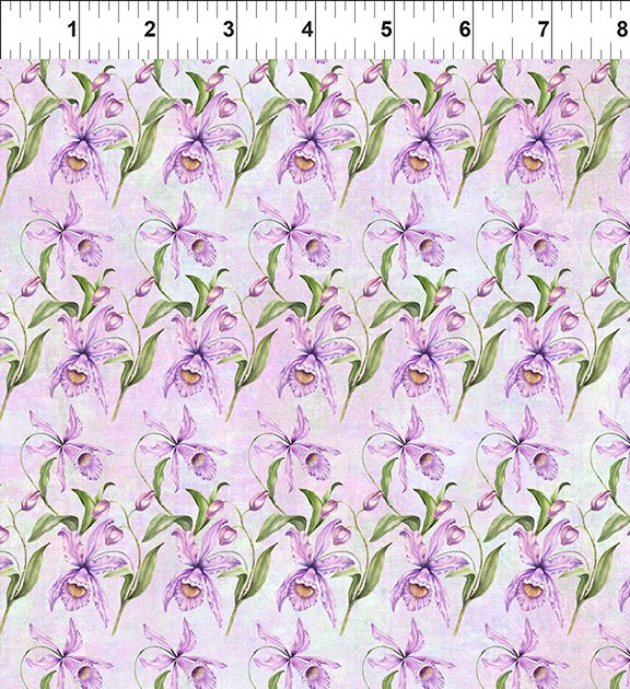 In The Beginning Fabrics Botanical Orchids Lavender Fabric