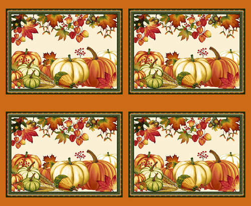 Studio E Autumn Flourish Placemat Panel