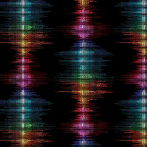 Studio E Fabrics Disco Tech Voice Graph Black Multi Fabric