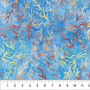 Northcott Destination Greece Branches Blue Bayou Batik Fabric