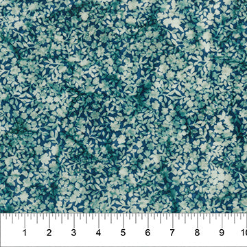 Northcott Flower Petals Got The Blues Batik Fabric