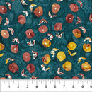 Northcott Flower Petals Teal Batik Fabric