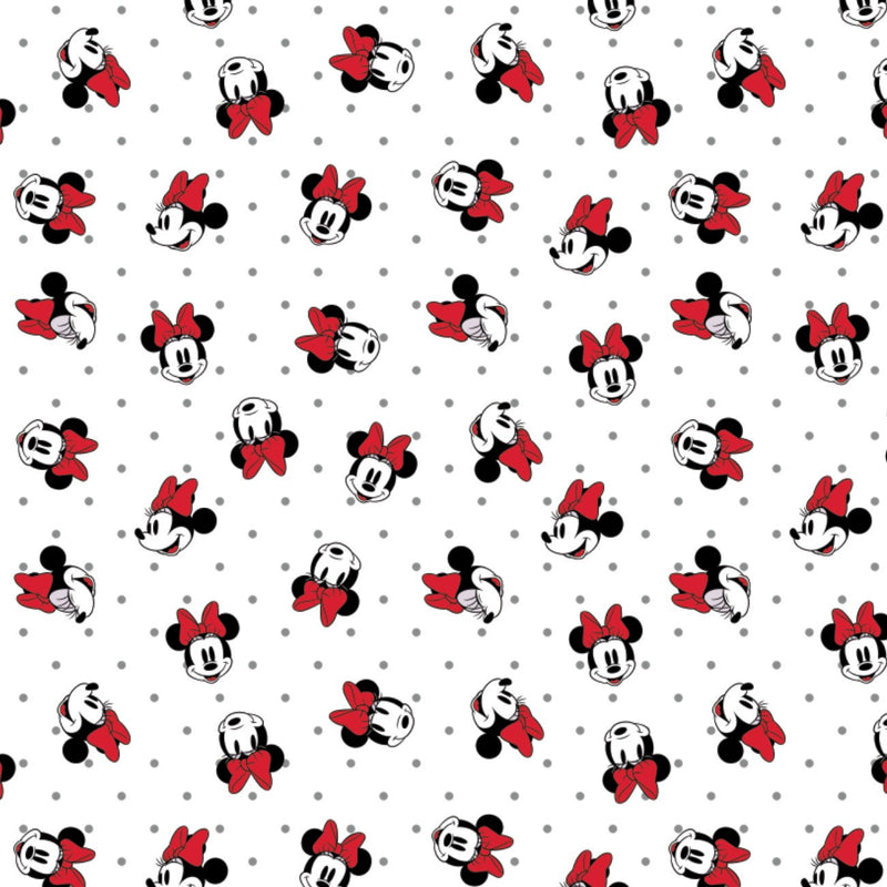 Camelot Fabrics Disney Minnie Mouse Dreaming In Dots White 85271012-1