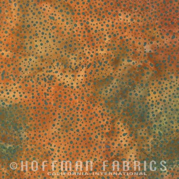 Hoffman Fabrics Bali Dots  Copper Batik Fabric