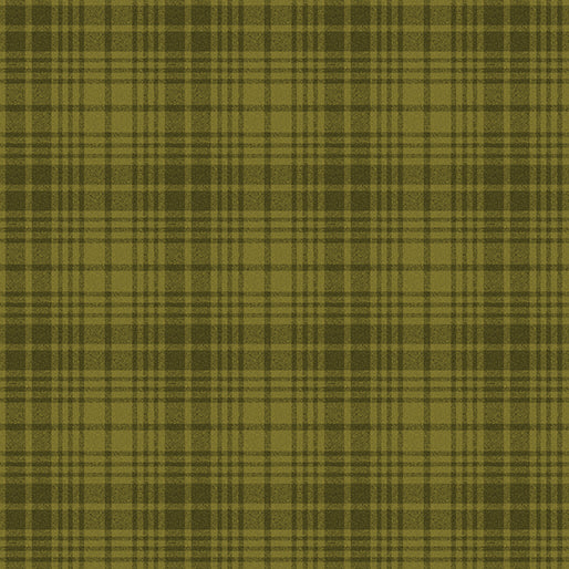 Benartex A Very Wooly Autumn Plaid Moss Cotton Fabric