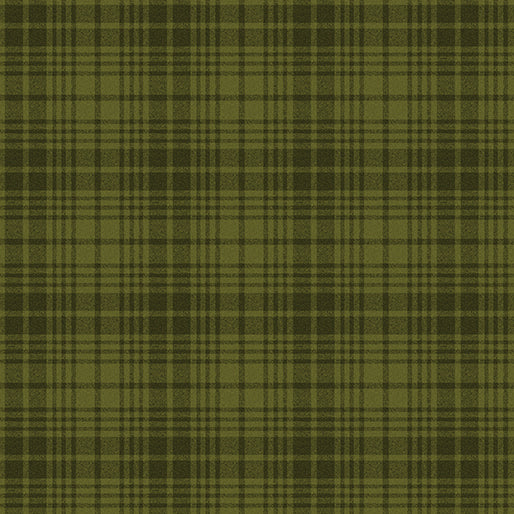 Benartex A Very Wooly Winter Pattern Wool Plaid Color Green 9615-44