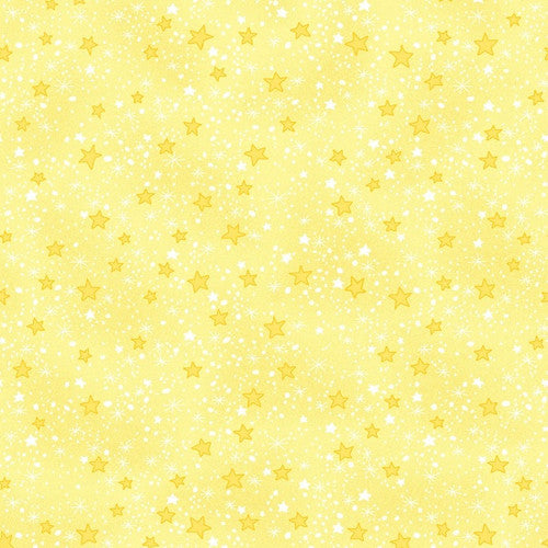 A.E. Nathan Co. Comfy Flannel Small Stars Yellow Fabric