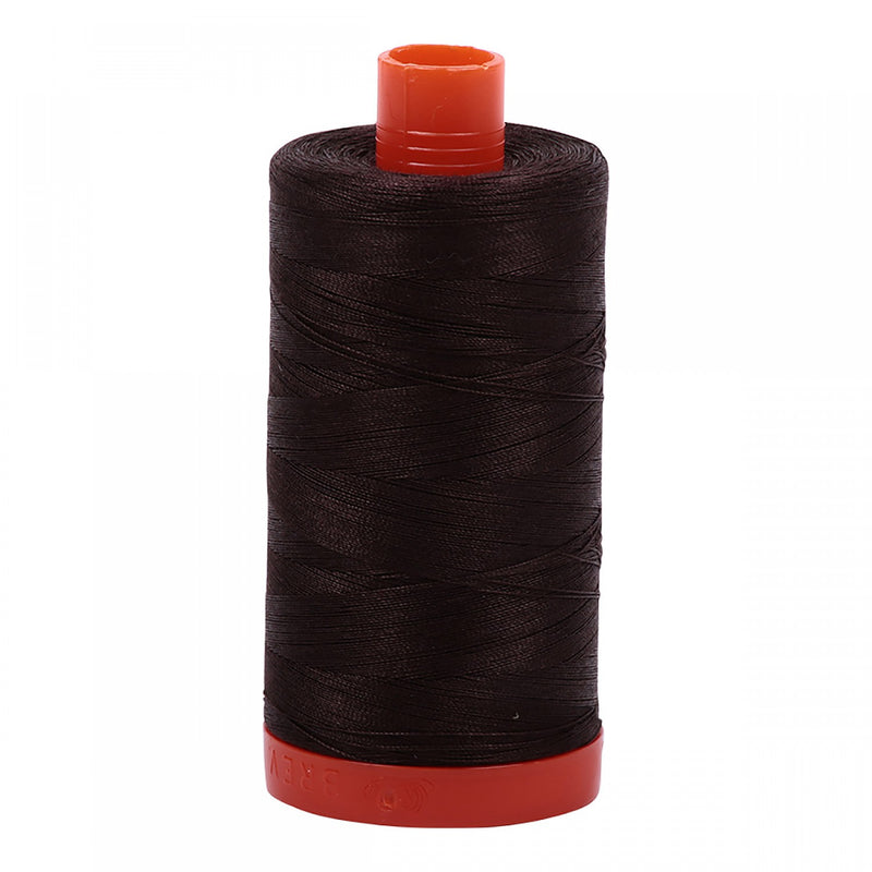 Aurifil Mako Cotton 50 WT Thread 1130 Very Dark Bark