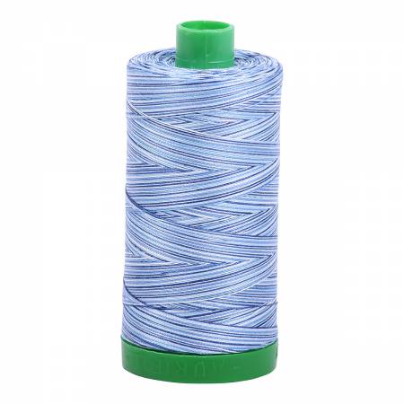 Aurifil Mako Cotton 40 WT Thread 4655 Variegated Blue