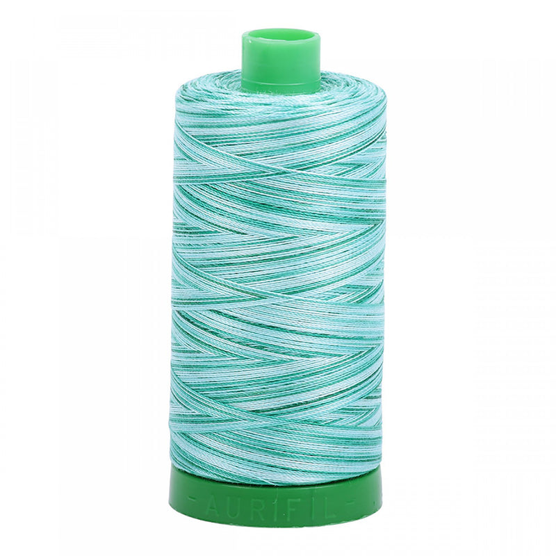 Aurifil Mako Cotton 40 WT Thread 4662 Variegated Mint