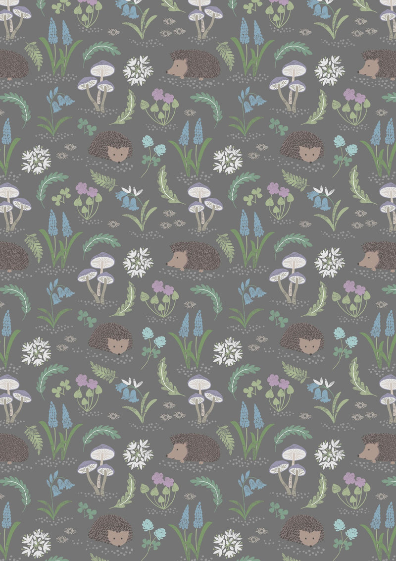 Lewis And Irene Bluebell Wood Reloved Hedge Hog Gray Fabric