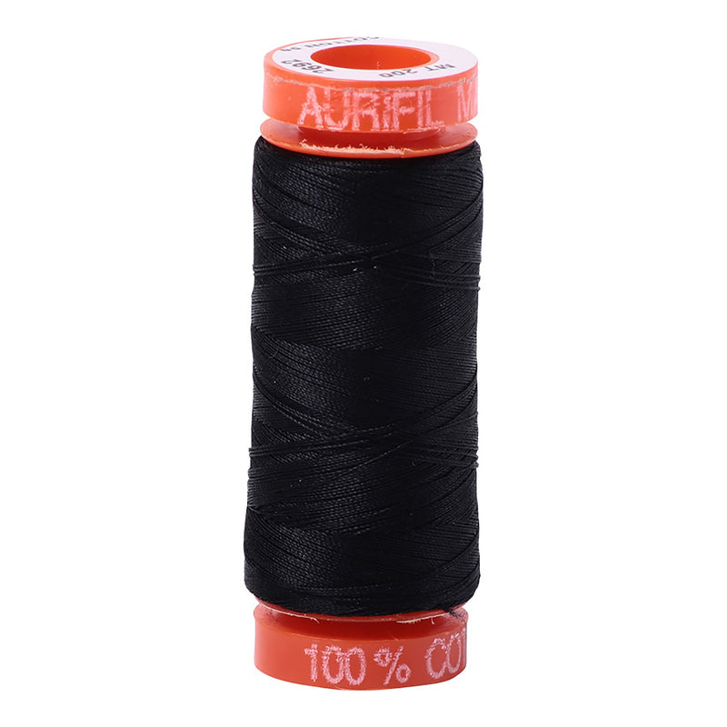 Aurifil Mako Cotton 50 WT Thread SM 2692 Black