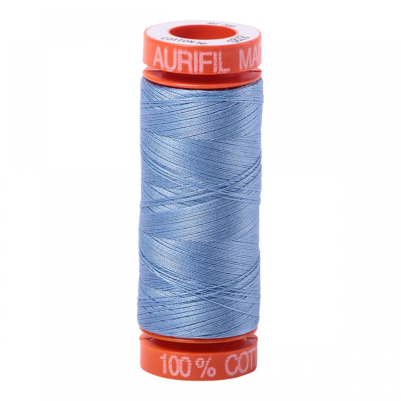 Aurifil Mako Cotton 50 WT Thread SM 2720 Light Delft Blue