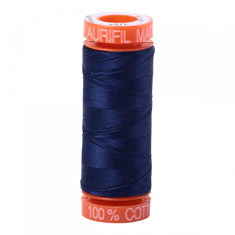 Aurifil Mako Cotton 50 WT Thread SM 2784 Dark Navy