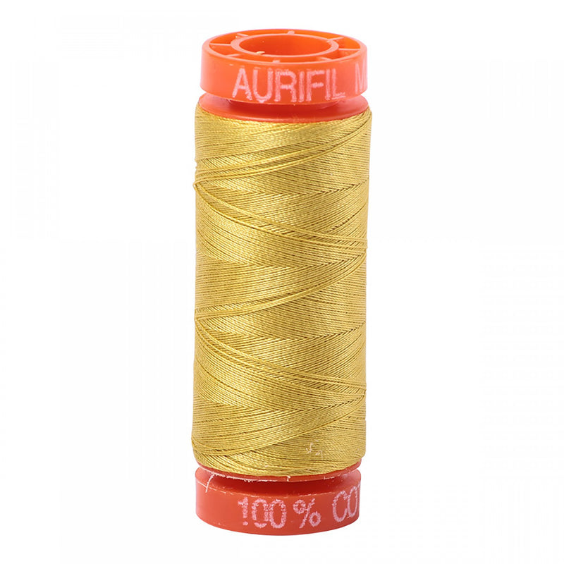 Aurifil Mako Cotton 50 WT Thread SM 5015 Gold Yellow