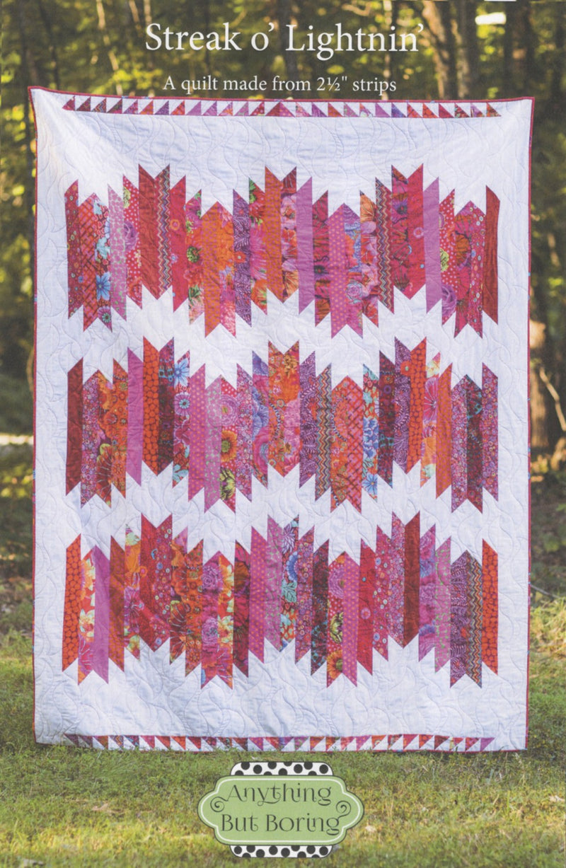 Anything But Boring Streak O Lightnin Quilt Pattern