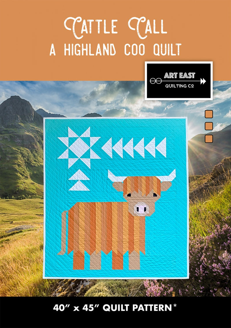 Art East Cattle Call  A Highland Coo Quilt Quilt Pattern