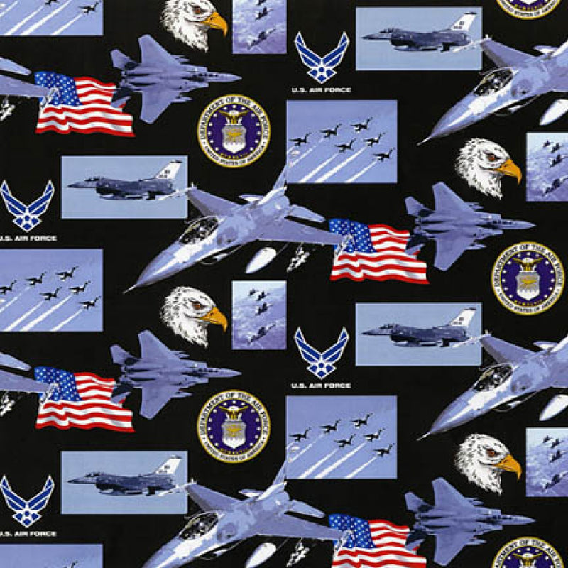 Sykel Enterprises Military Prints Air Force Allover Fabric