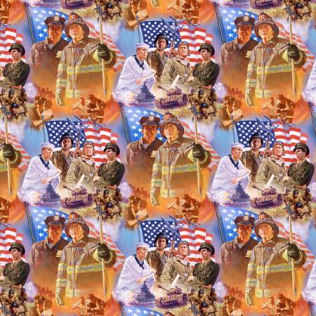 David Textiles Best Of America Heros AL37368C1