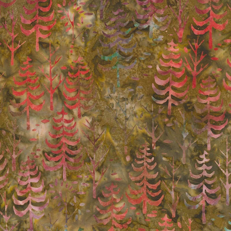 Robert Kaufman Autumn Trails Redwood Batik Fabric