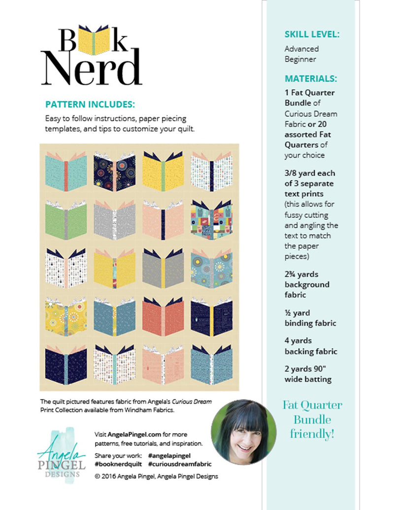 Angela Pingel Designs Book Nerd Quilt Pattern