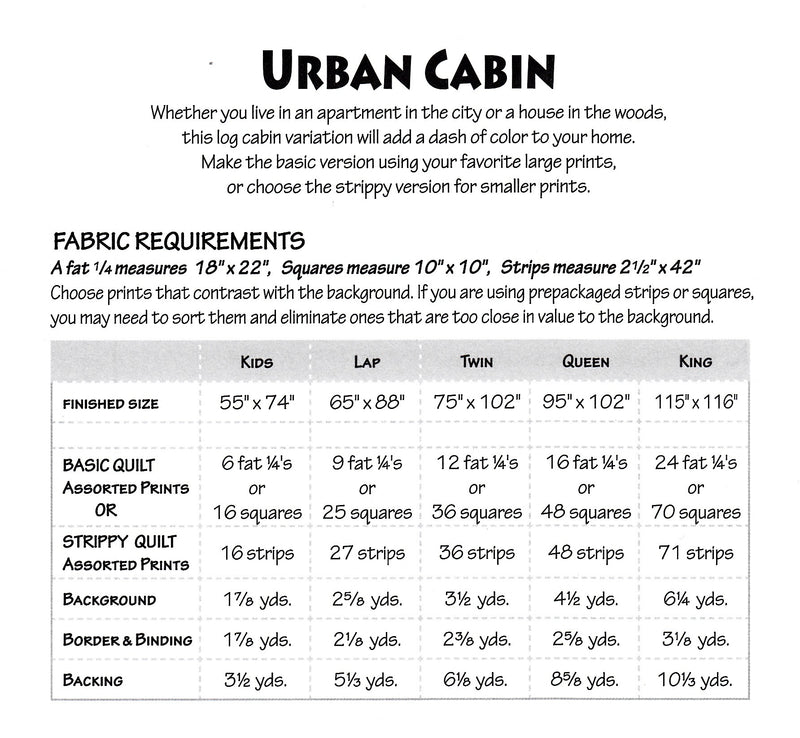 Atkinson Designs Urban Cabin Quilt Pattern