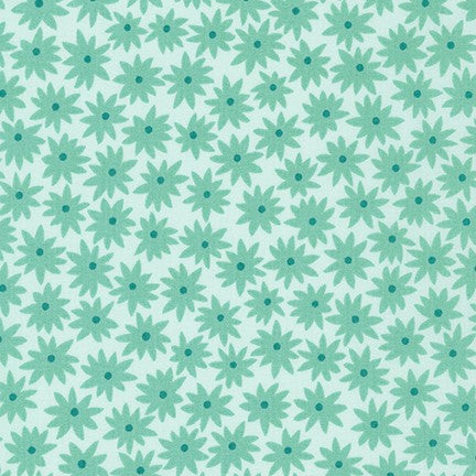 Robert Kaufman Paintbox Daisies Aloe Fabric