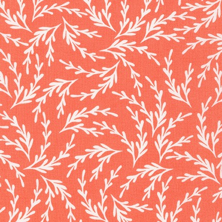 Robert Kaufman Paintbox Sprigs Nectarine Fabric