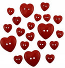 Buttons Galore Red Hearts Buttons