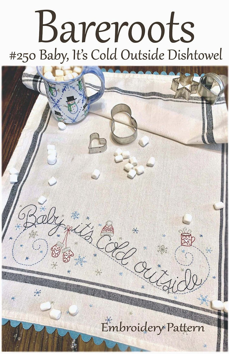 Bareroots Baby, It's Cold Outside Embroidery Dishtowel Pattern BR250