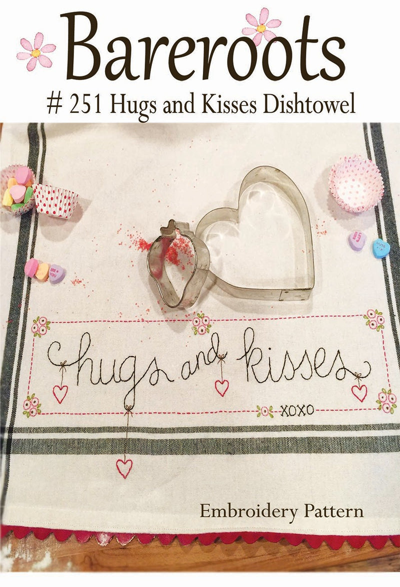 Bareroots Hugs And Kisses Dishtowel Pattern BR251