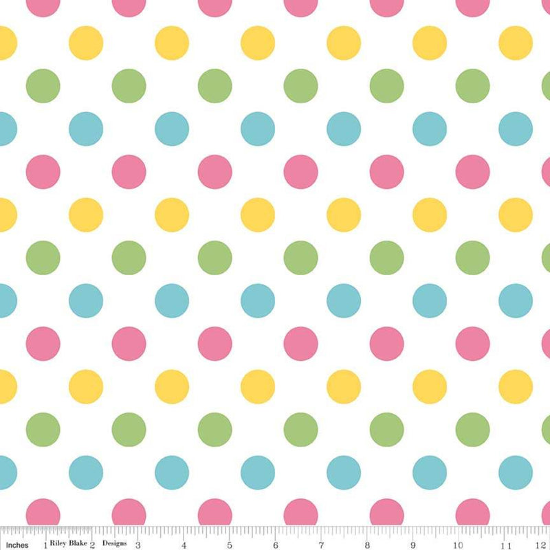 Riley Blake Medium Dots Girl Fabric